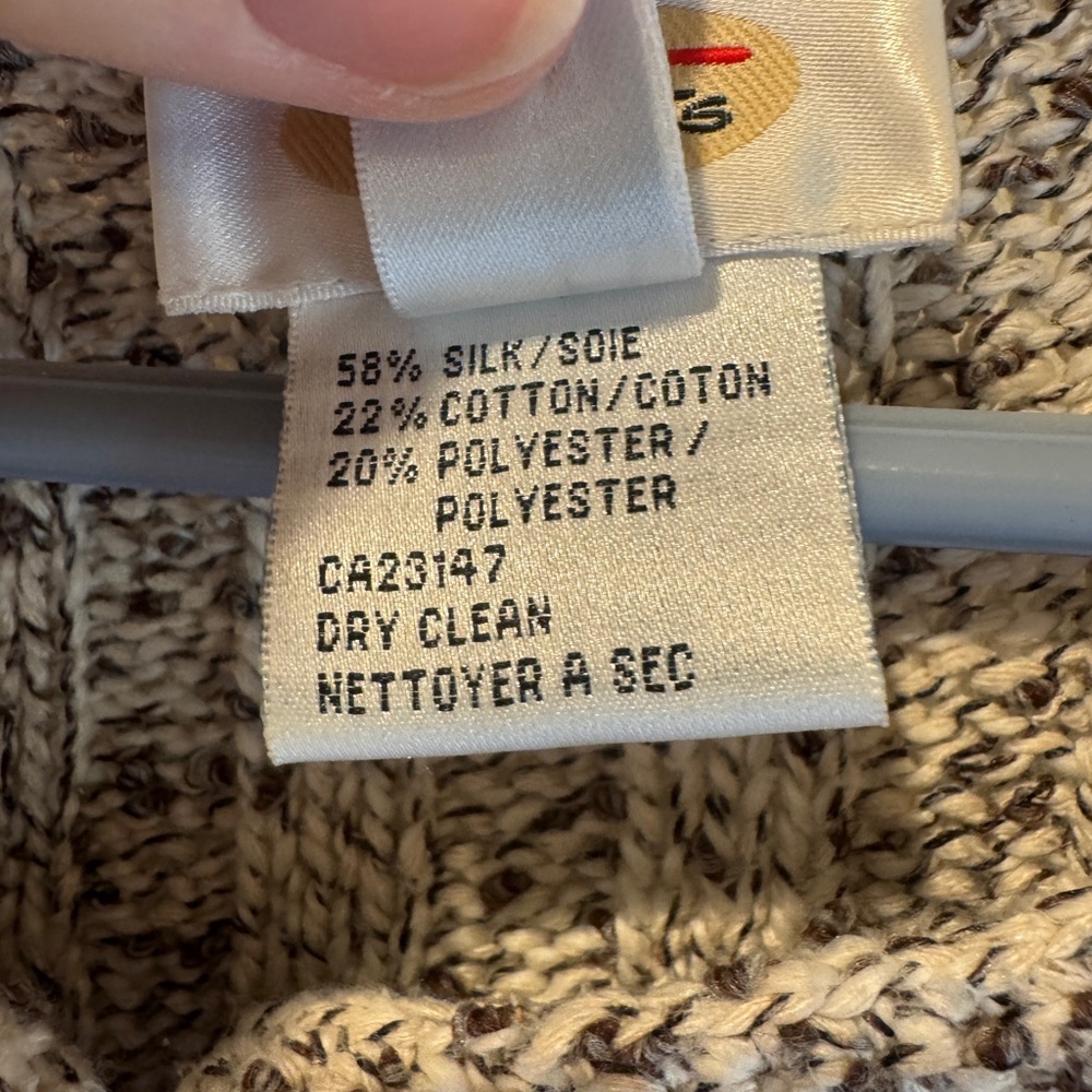 Talbots Textured Tan Cardigan - Picture 3 of 6